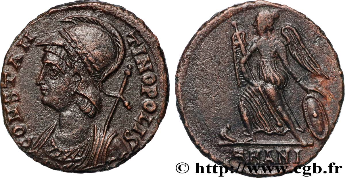 CONSTANTINOPLE Centenionalis ou nummus TTB+