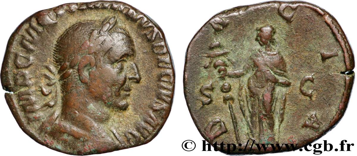 TRAJAN DECIUS Sesterce XF/VF