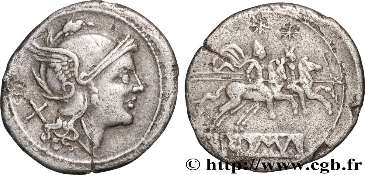 ROMAN REPUBLIC - ANONYMOUS Denier XF