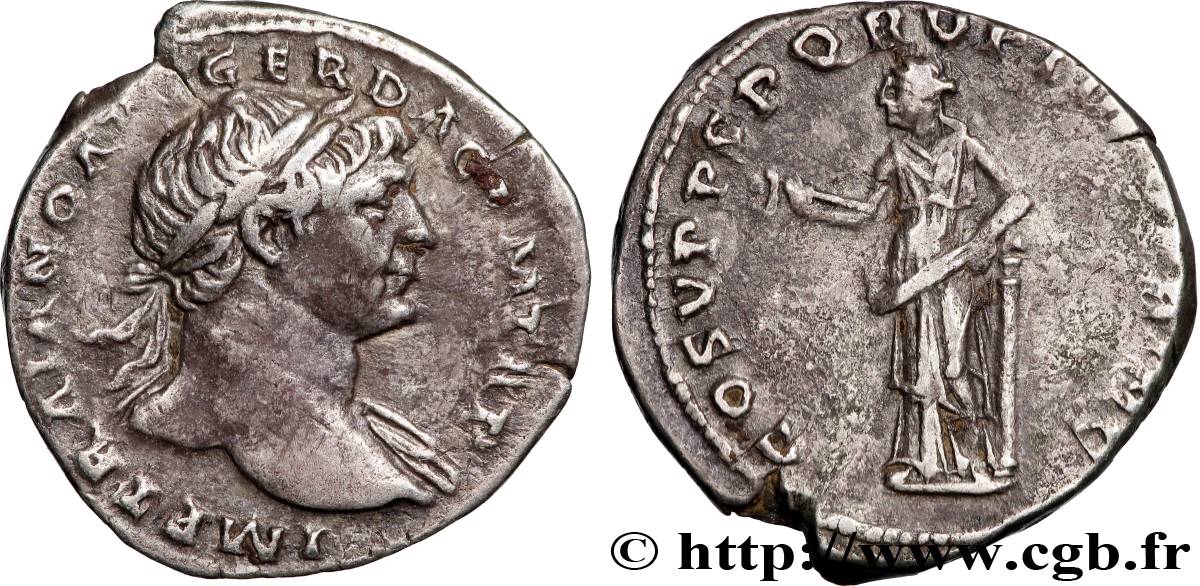 TRAJANUS Denier AU/XF