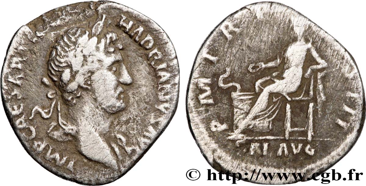 HADRIAN Denier XF