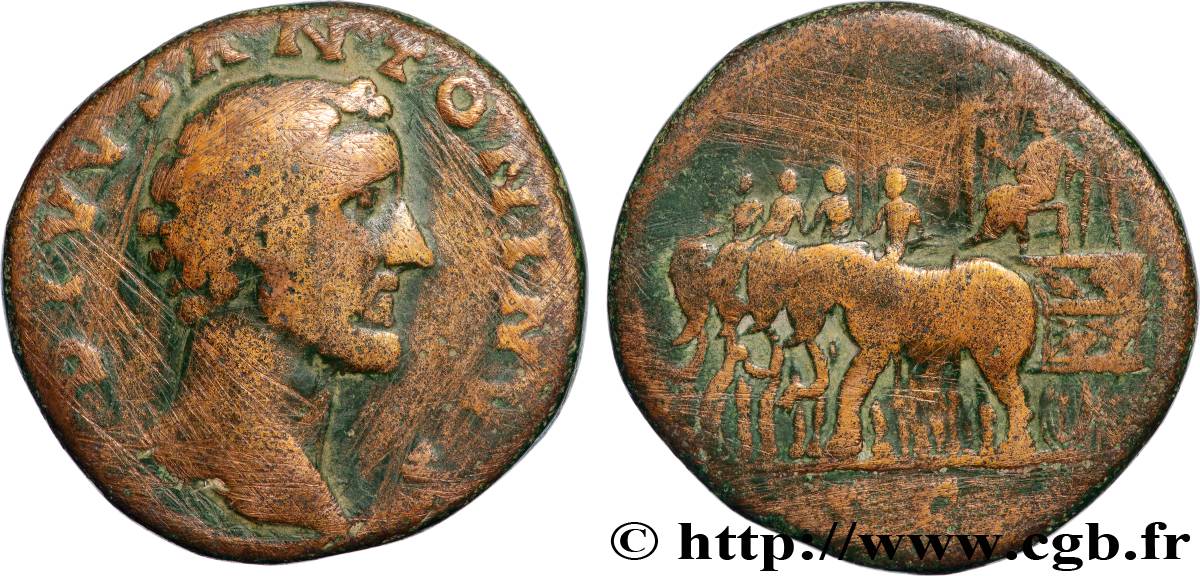 DIVUS ANTONINUS PIUS Sesterce VF