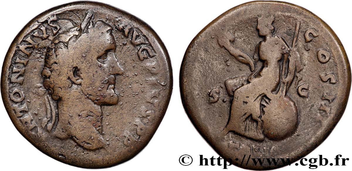 ANTONINUS PIUS Sesterce VF