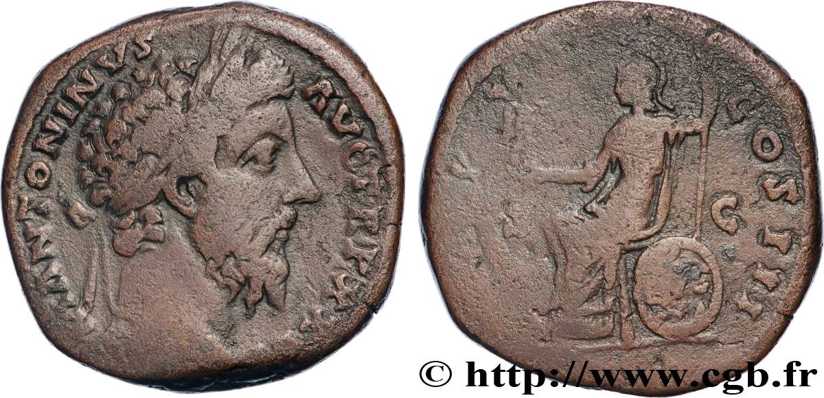 MARCUS AURELIUS Sesterce XF/VF