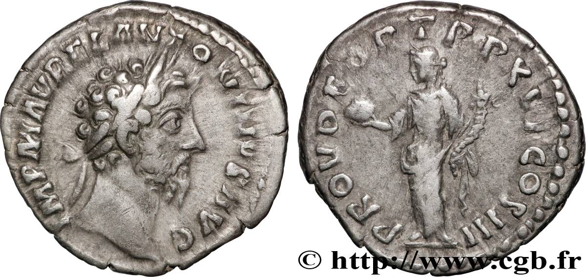 MARC AURÈLE Denier TTB+