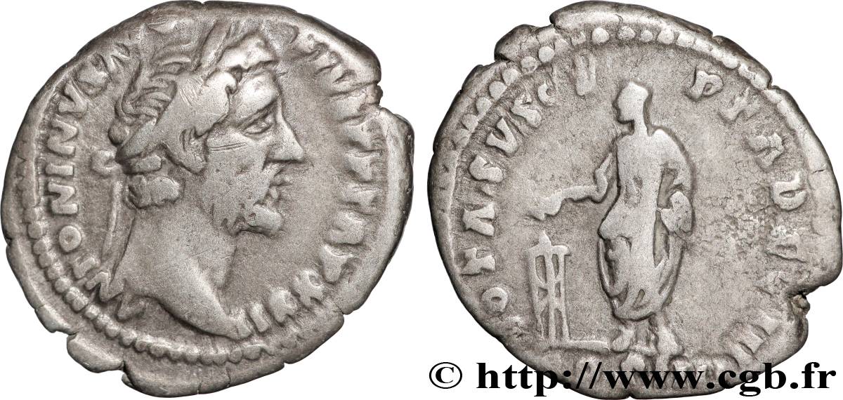 ANTONINUS PIUS Denier XF