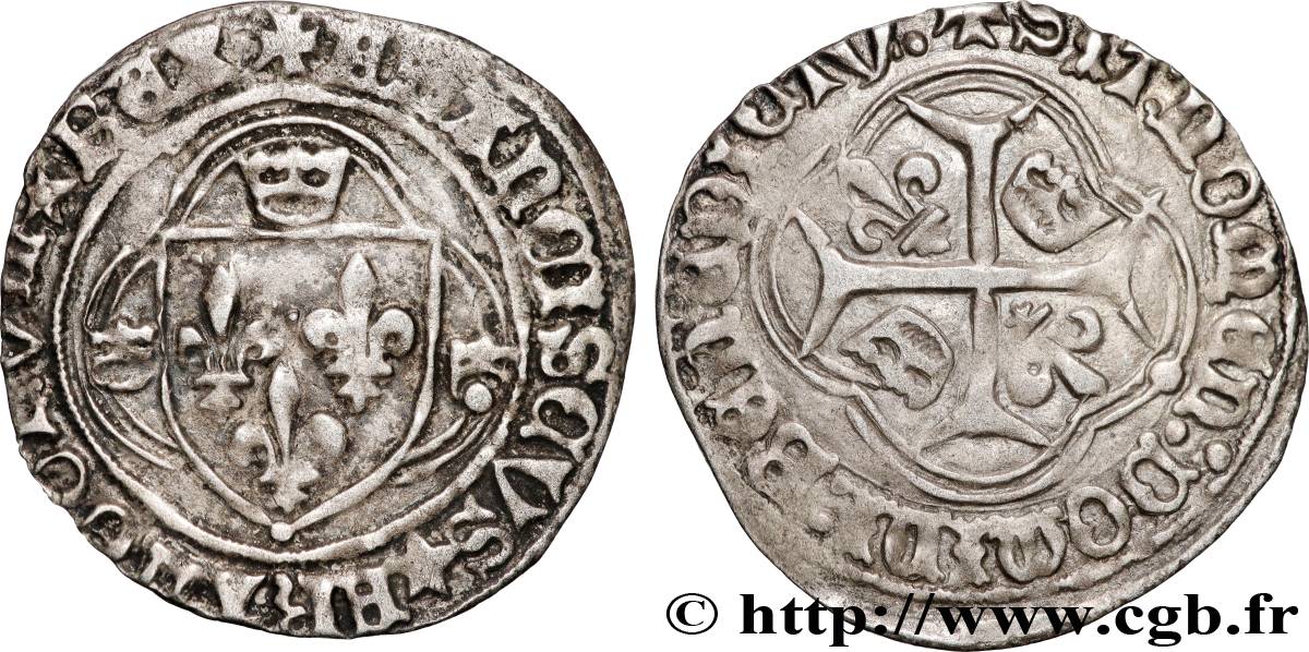 FRANCOIS I Grand blanc à la couronne, 1er type n.d. Poitiers fVZ