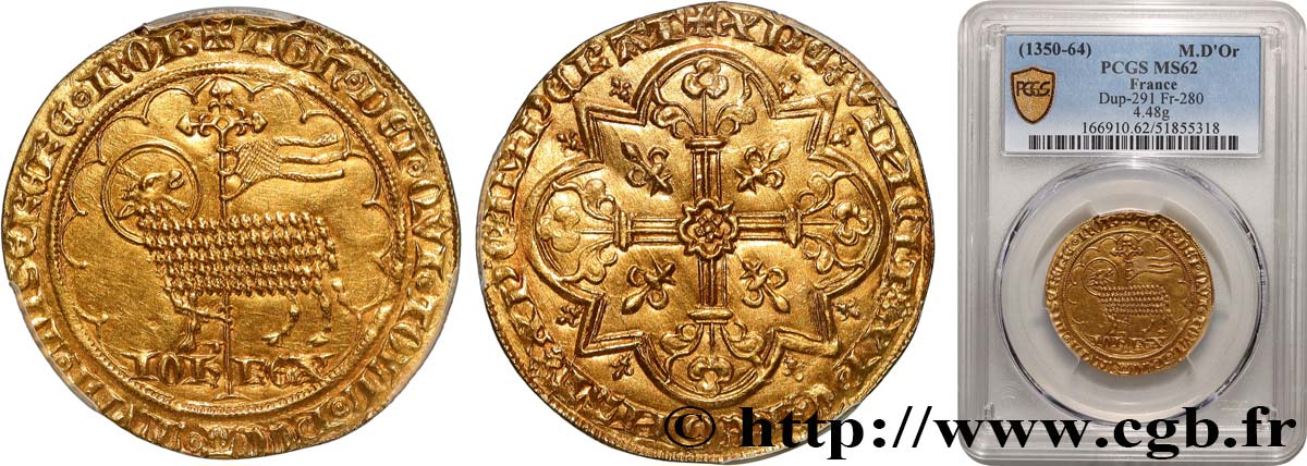 JOHN II  THE GOOD  Mouton d or n.d. s.l. MS62