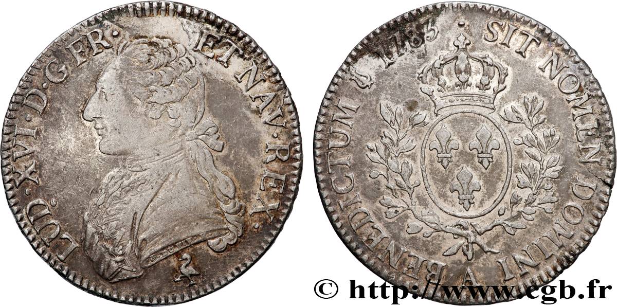 LOUIS XVI Écu aux branches d olivier 1783 Paris XF/AU