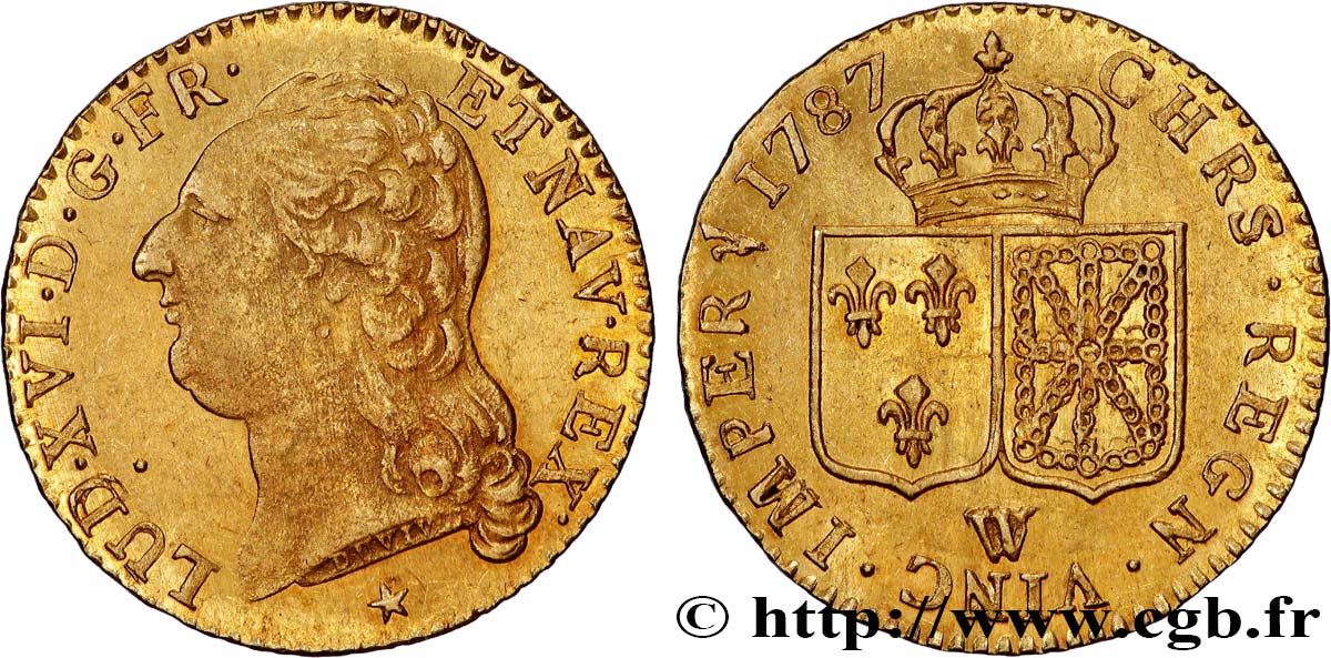 LOUIS XVI Louis d or aux écus accolés 1787 Lille SPL