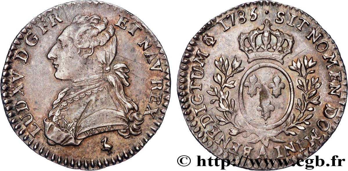 LOUIS XVI Dixième d écu aux branches d olivier 1785 Paris AU