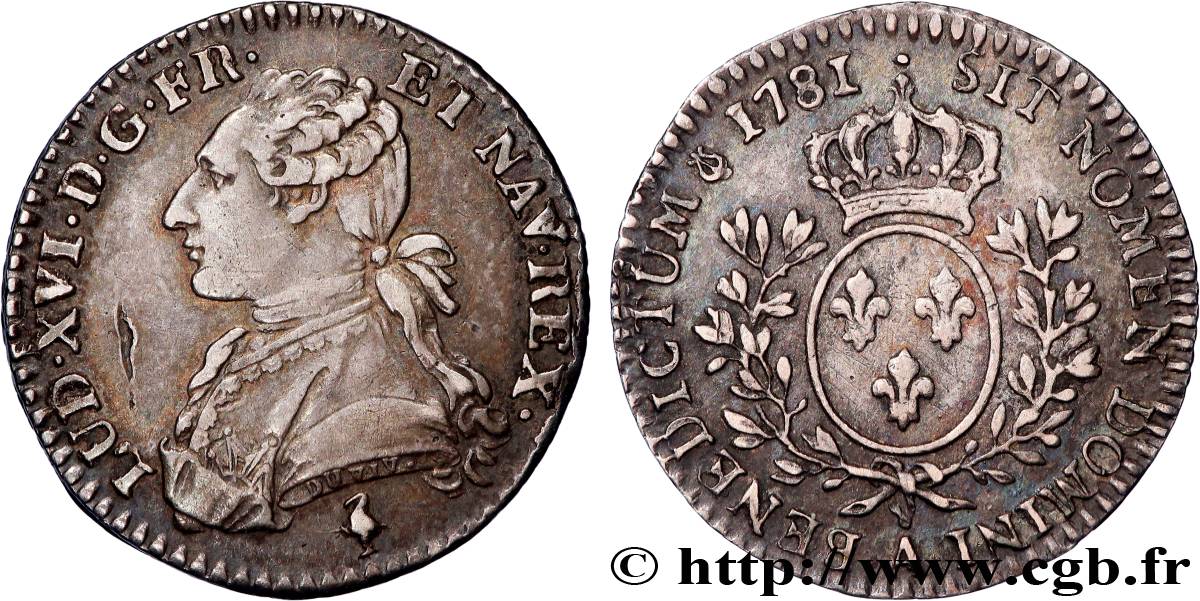 LOUIS XVI Dixième d écu aux branches d olivier 1781 Paris TTB+/SUP