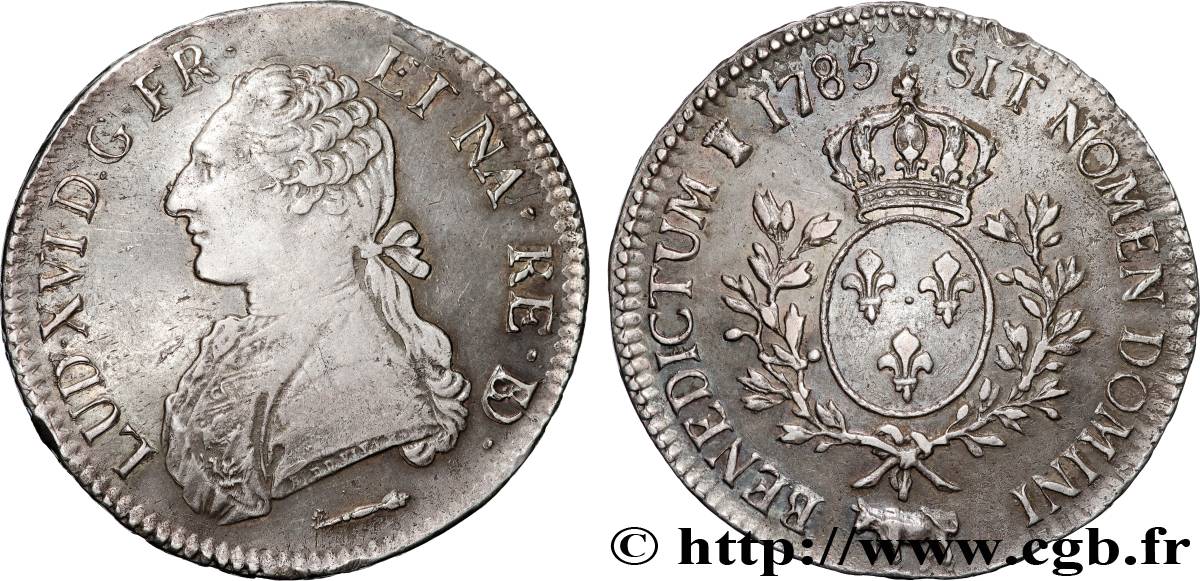 LOUIS XVI Écu aux branches d olivier 1785 Pau TTB+/SUP