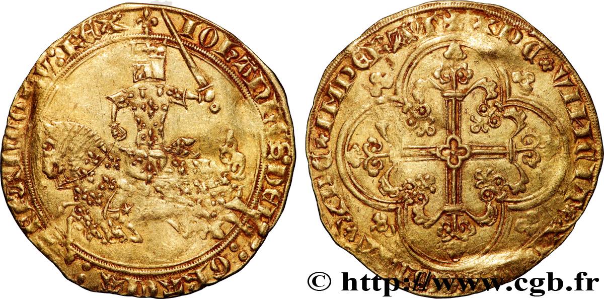 JOHN II  THE GOOD  Franc à cheval n.d.  AU