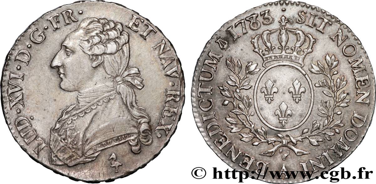 LOUIS XVI Demi-écu aux branches d olivier 1783 Paris SUP