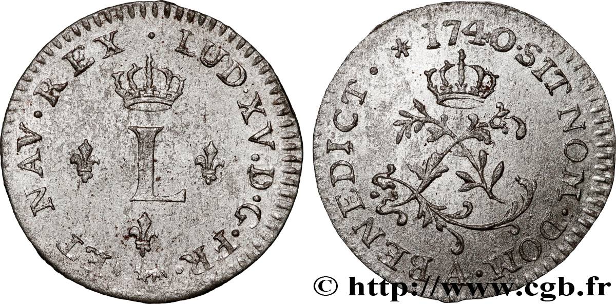 LOUIS XV DIT LE BIEN AIMÉ Sol de billon 1740 Paris SUP