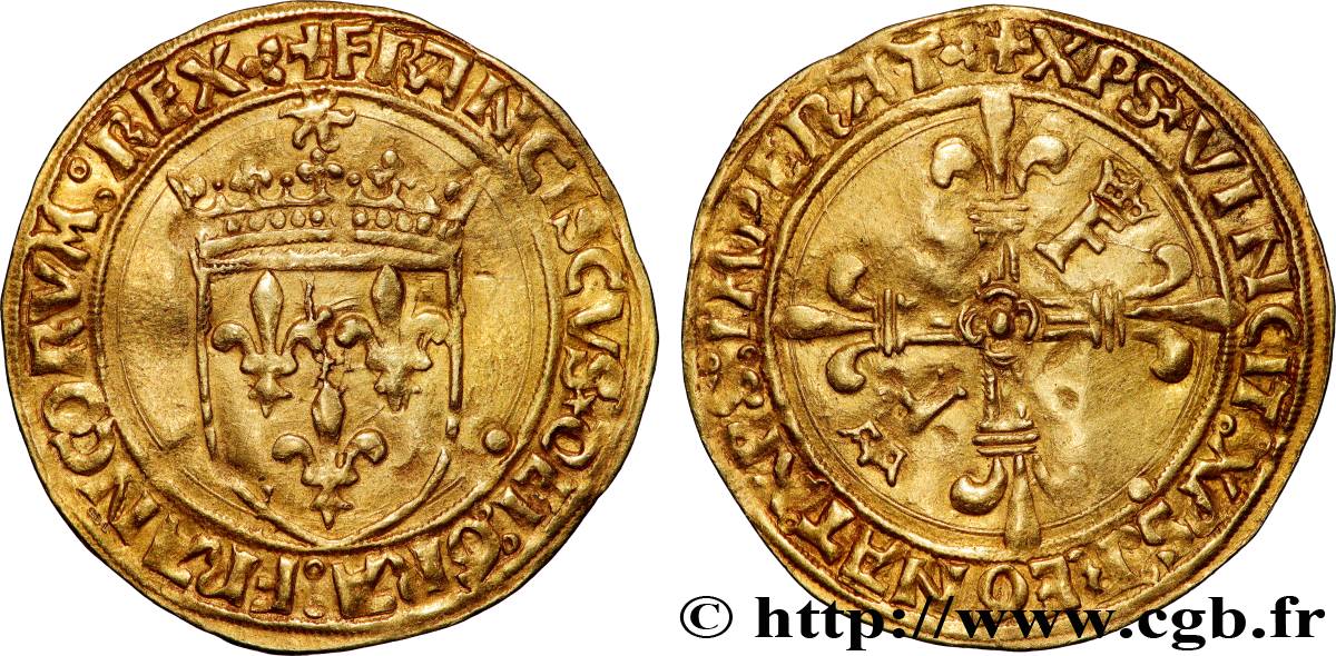 FRANCOIS I Écu d or au soleil, 2e type 23/01/1515 Lyon XF