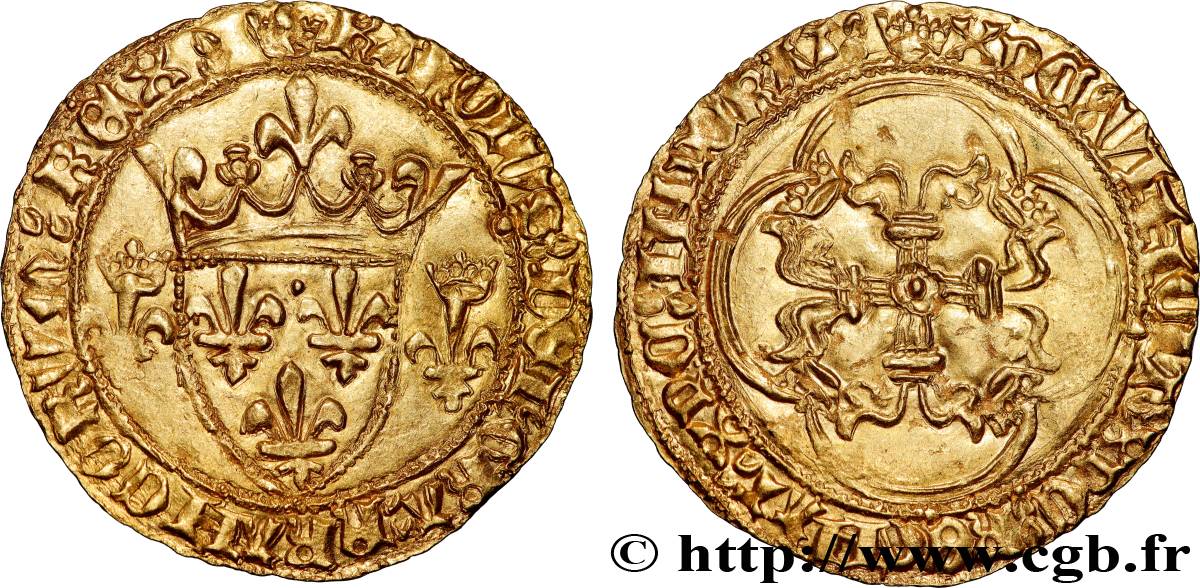 CHARLES VII LE BIEN SERVI / THE WELL-SERVED Écu d or à la couronne ou écu neuf n.d. Angers AU