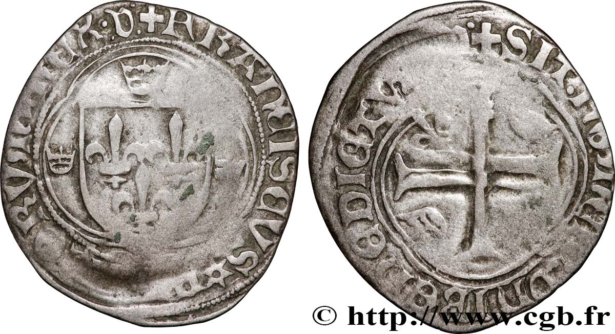 FRANCOIS I Grand blanc à la couronne, 1er type n.d. Villefranche-de-Rouergue fSS/S