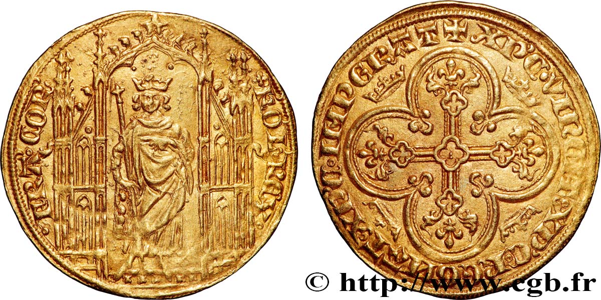 CHARLES IV  THE FAIR  Royal d or n.d.  AU/AU