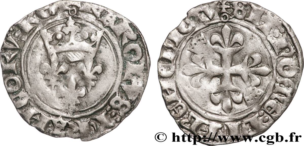 CHARLES VI  THE MAD  OR  THE WELL-BELOVED  Gros dit  florette  n.d. Paris SS