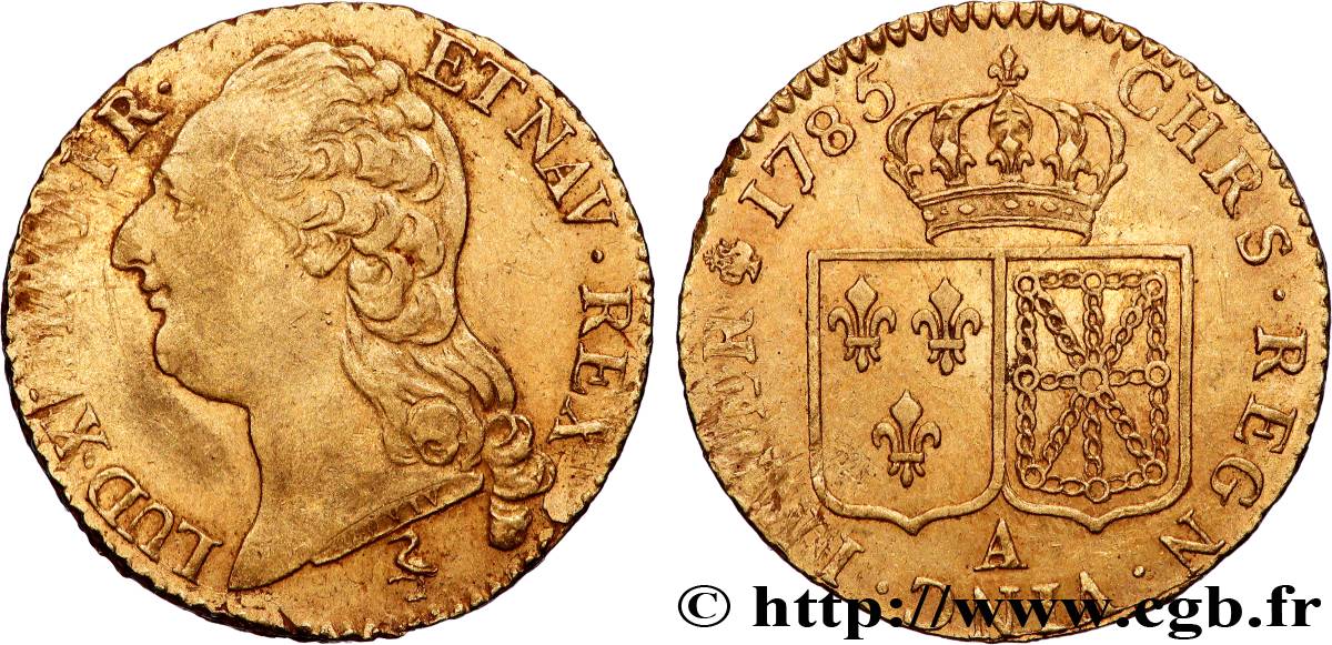 LOUIS XVI Louis d or dit  aux écus accolés  1785 Paris