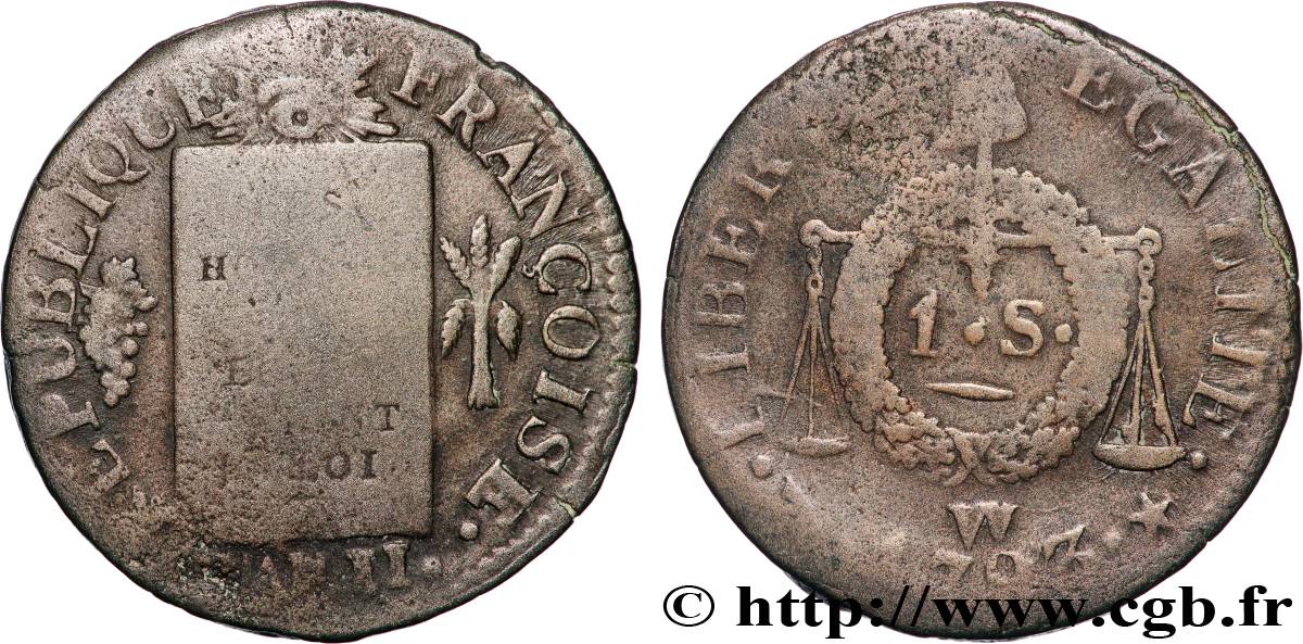THE CONVENTION Sol à la balance 1793 Lille VF
