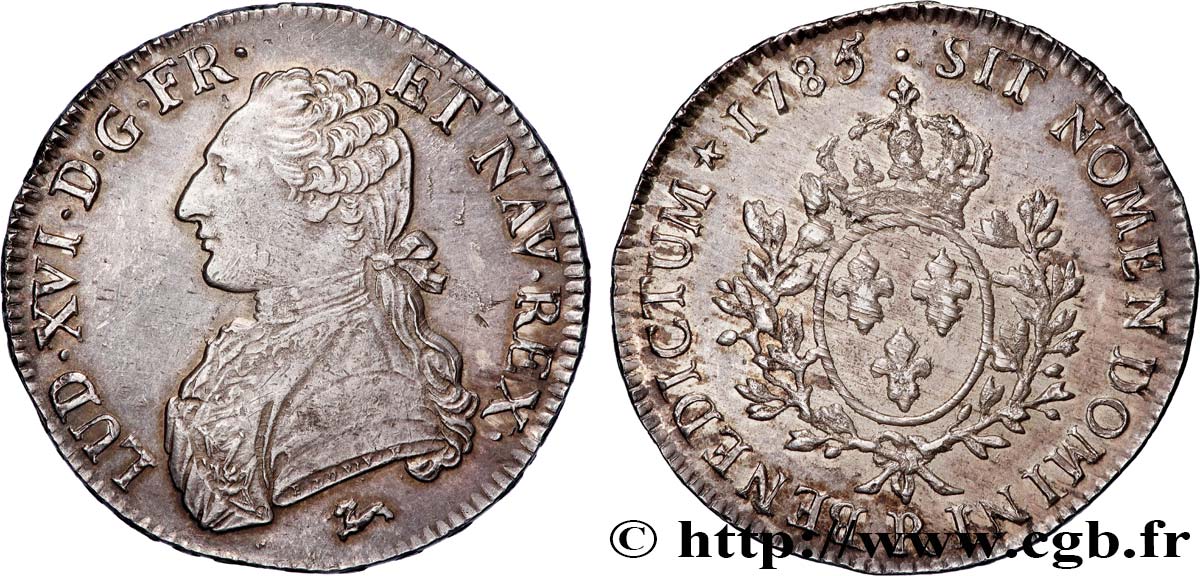 LOUIS XVI Écu aux branches d olivier 1785 Orléans SPL