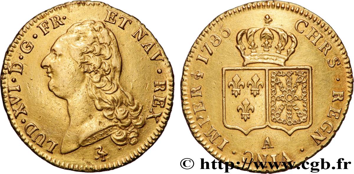 LOUIS XVI Double louis d’or aux écus accolés 1786 Paris BB/q.SPL