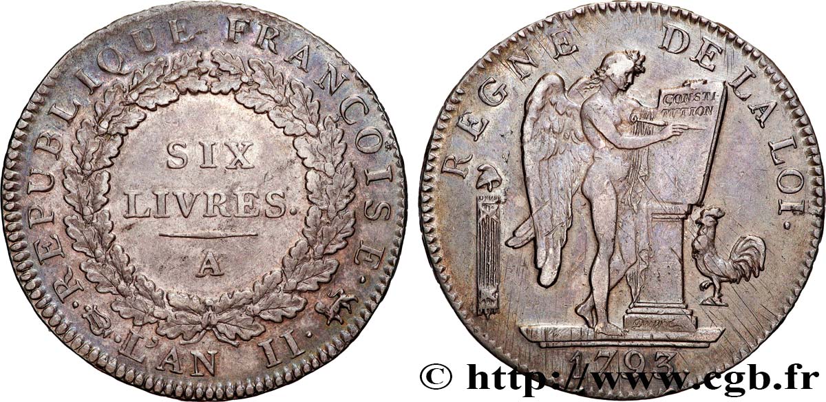 LA CONVENTION Six livres dit  au génie  1793 Paris TTB+