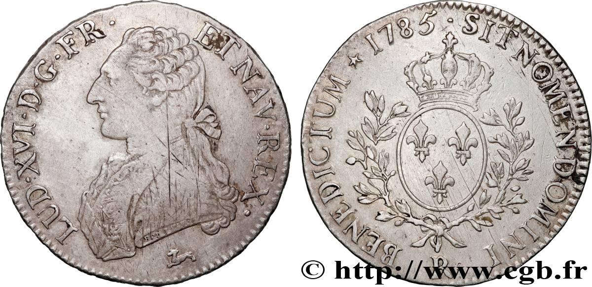 LOUIS XVI Écu aux branches d olivier 1785 Orléans XF/AU