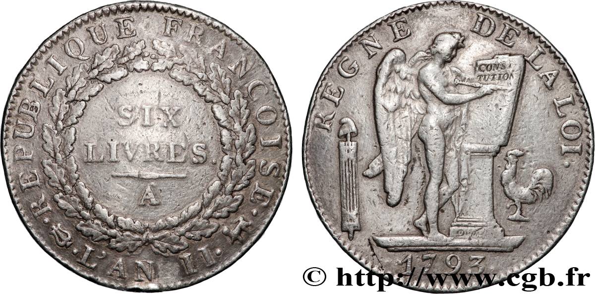 LA CONVENTION Six livres dit  au génie  1793 Paris TB+