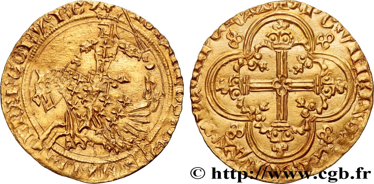 JEAN II LE BON Franc à cheval s.m.  TTB+