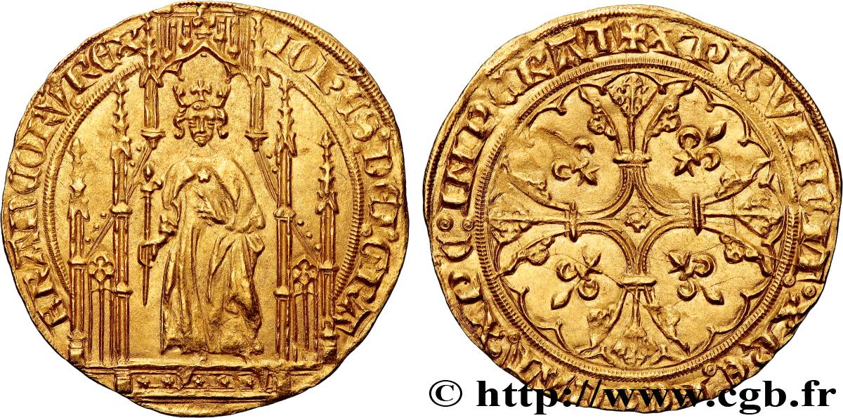 JUAN II  THE GOOD  Royal d or s.m.  EBC