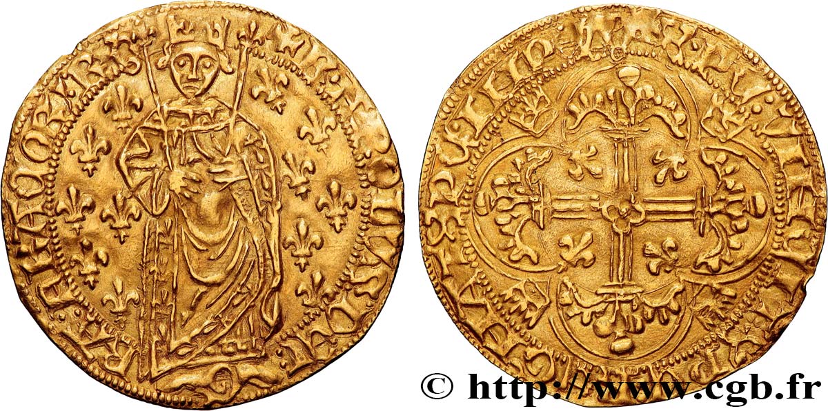CHARLES VII LE VICTORIEUX Royal d or s.m. Orléans TTB+/TTB