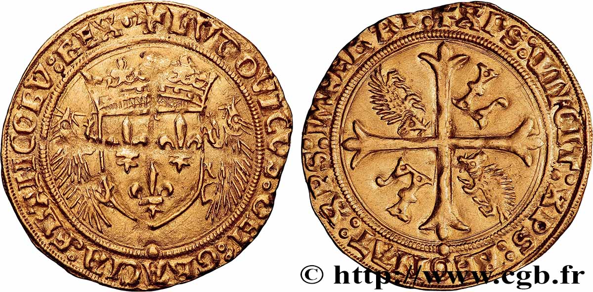 LOUIS XII  Écu d or aux porcs-épics 19/11/1507 Rouen BB/q.SPL