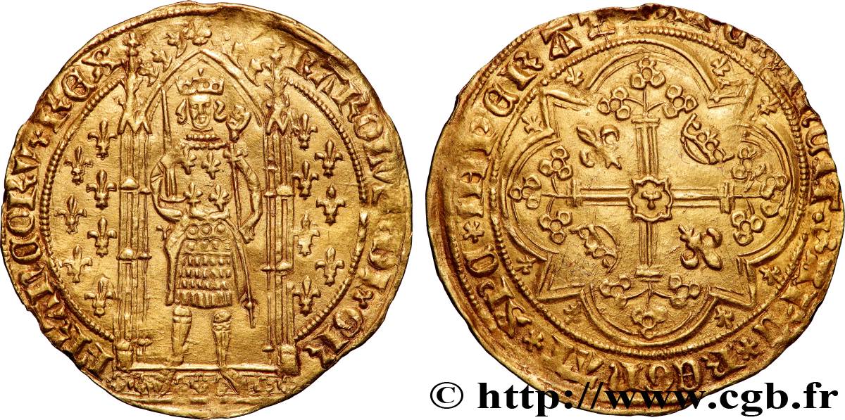 CHARLES V LE SAGE Franc à pied s.m. s.l. TTB+