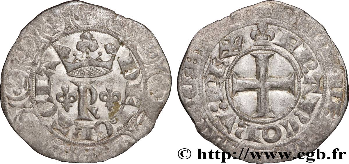 CHARLES V LE SAGE Blanc au K 20/04/1365  TTB+
