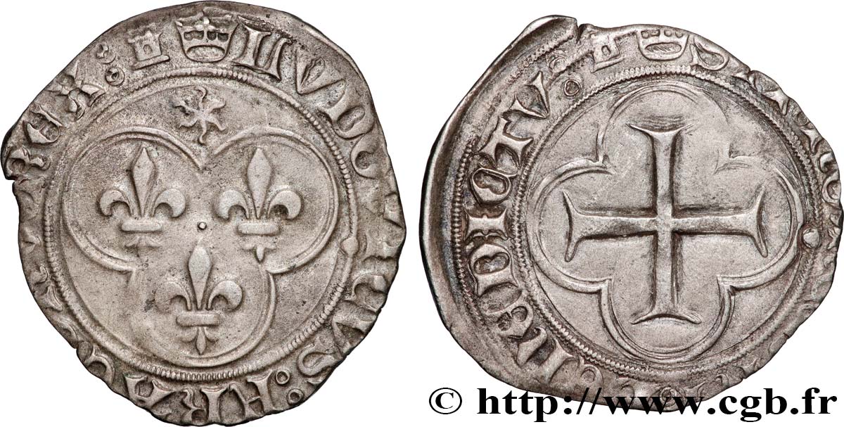 LOUIS XI LE PRUDENT Blanc au soleil s.m. Tours TTB