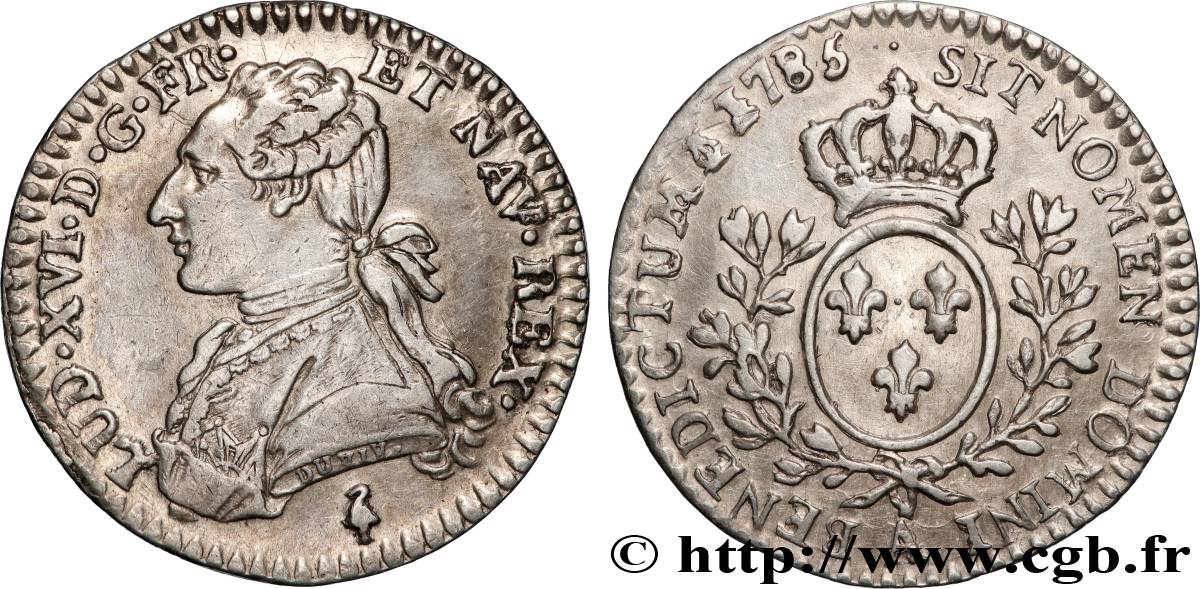 LOUIS XVI Dixième d écu aux branches d olivier 1785 Paris TTB/TTB+