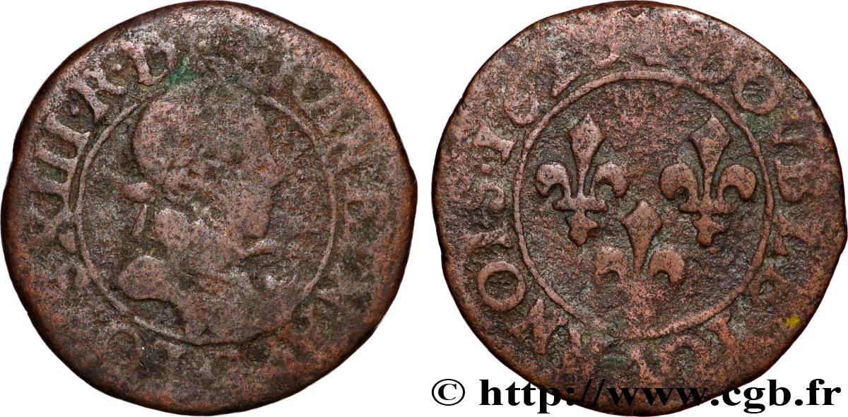 LOUIS XIII  Double tournois, type 2  1620 Atelier indéterminé fS