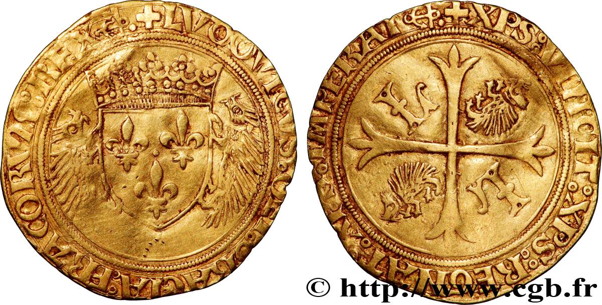 LOUIS XII LE PÈRE DU PEUPLE Écu d or aux porcs-épics 19/11/1507 Bayonne TTB