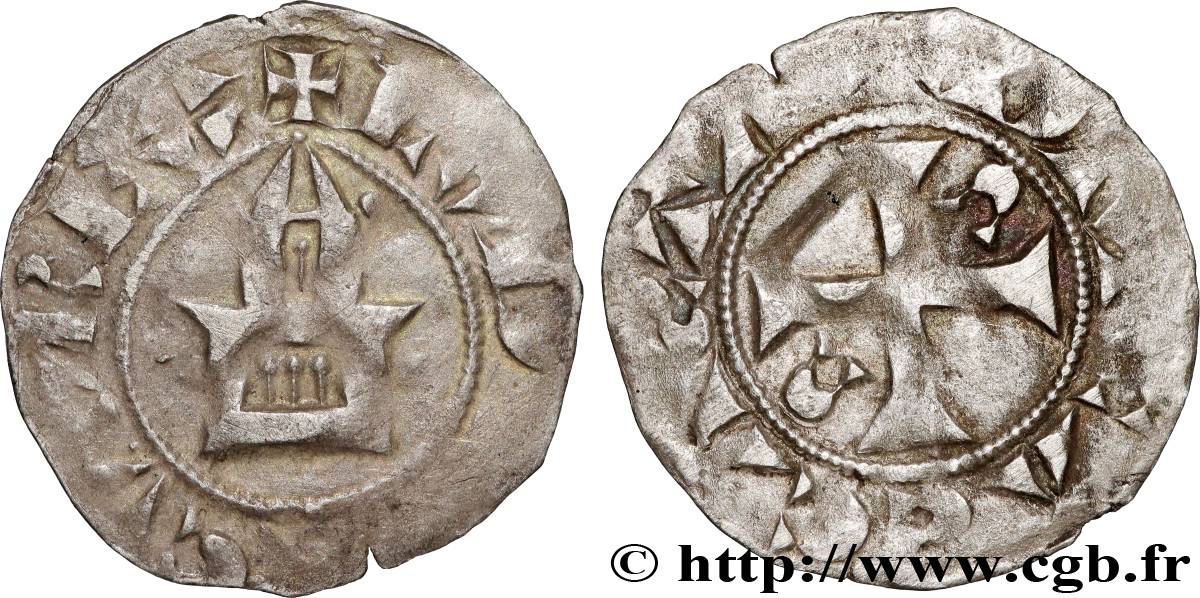 LUIS VI  THE FAT  Denier, 1er type n.d. Dreux BC
