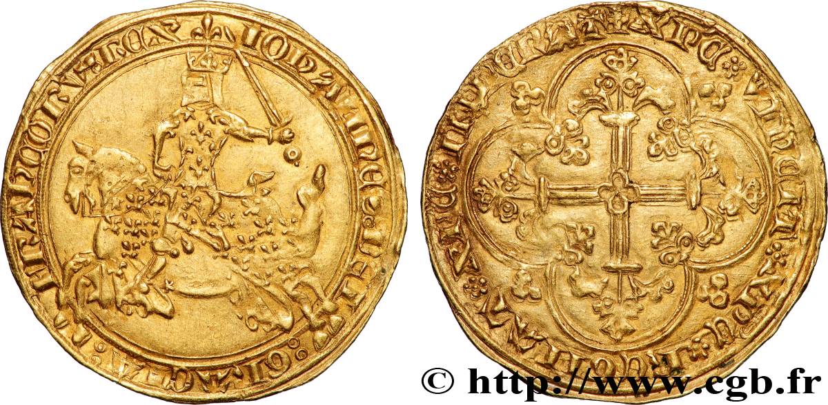 JEAN II LE BON Franc à cheval s.m.  SUP