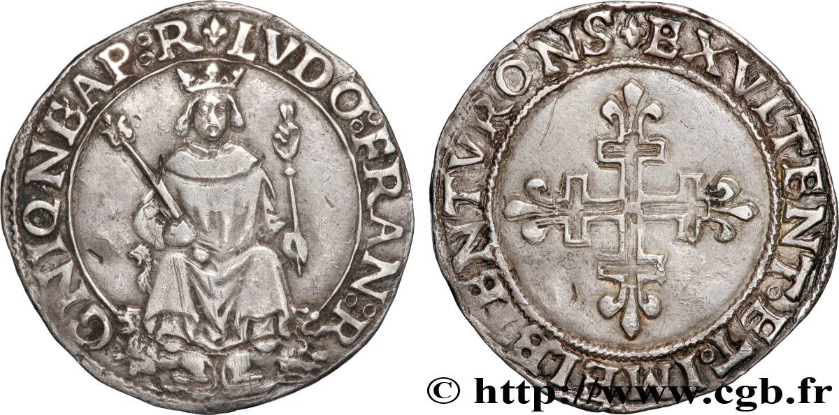 LOUIS XII  Carlin c. 1502 Naples MBC+