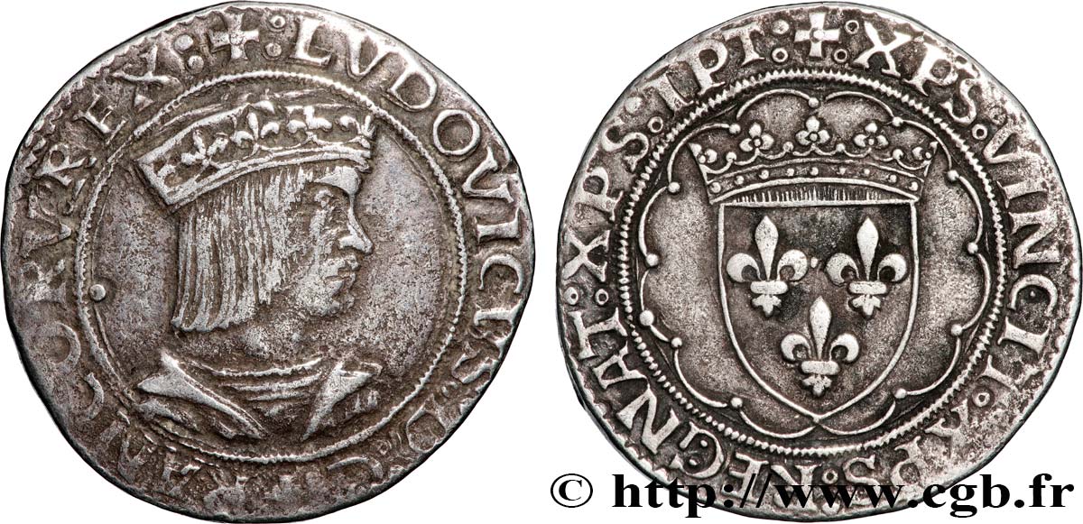 LOUIS XII LE PÈRE DU PEUPLE Teston s.m. Paris TTB/TTB+