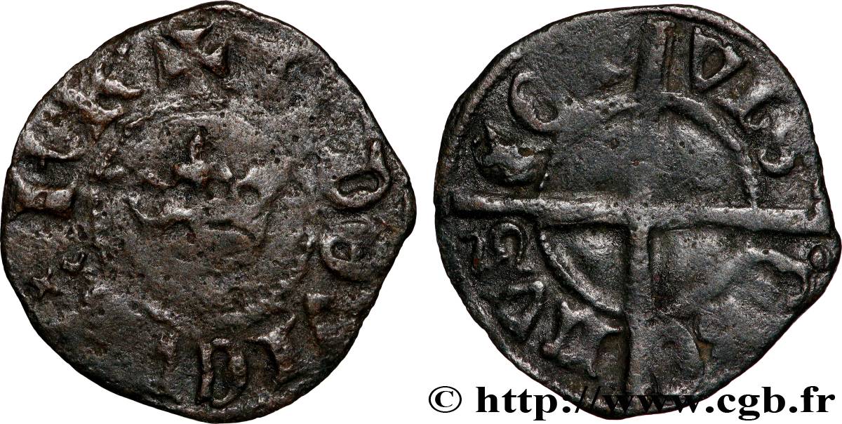 LOUIS XI LE PRUDENT Obole tournois, 2e type n.d. Atelier indéterminé TB