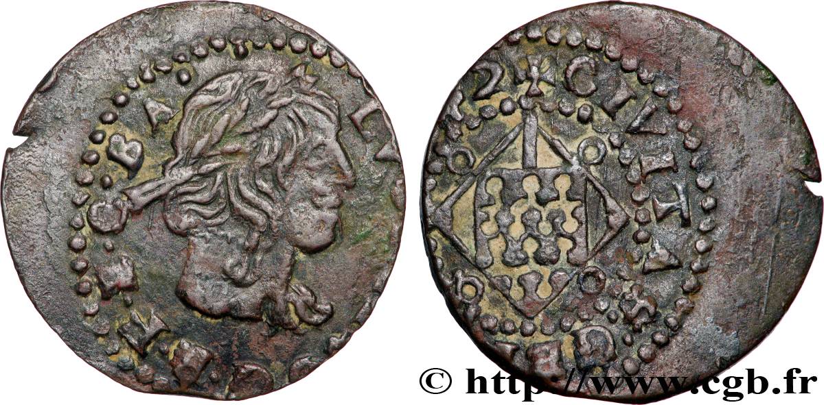SPANIA - PRINCIPAUTY OF CATALONIA - LOUIS XIII Sizain 1642 Gérone q.SPL
