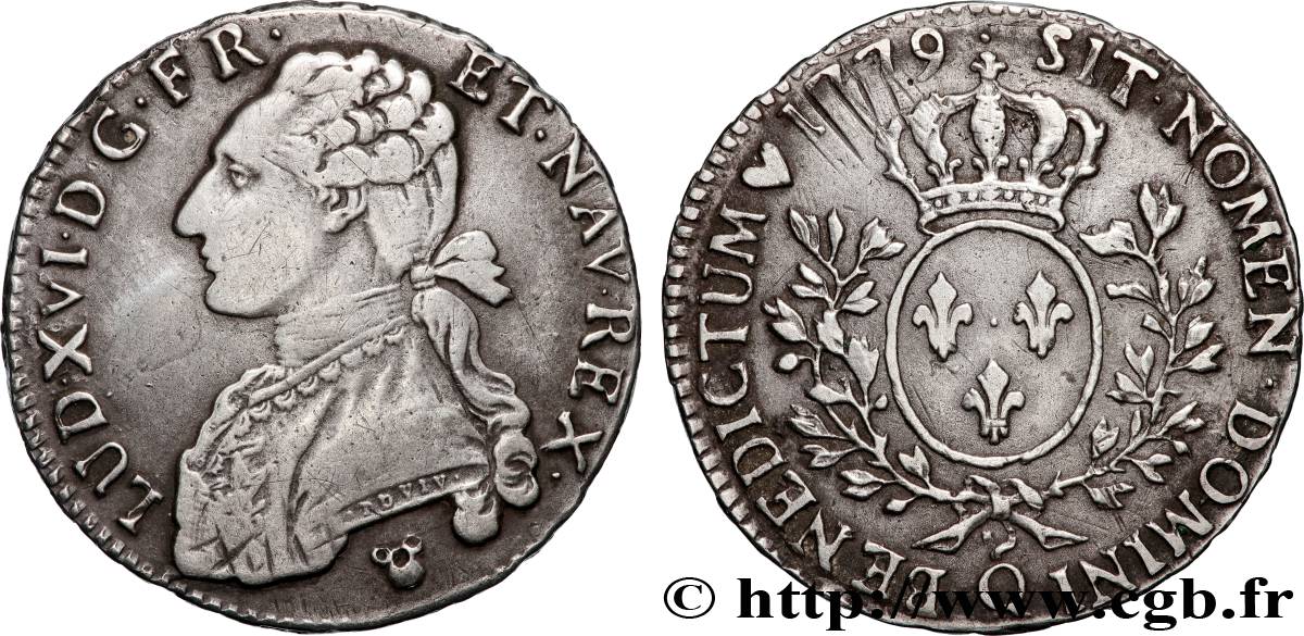 LOUIS XVI Demi-écu aux branches d olivier 1779 Perpignan BC/MBC