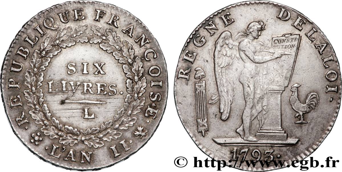 THE CONVENTION Six livres dit  au génie  1793 Bayonne AU/AU